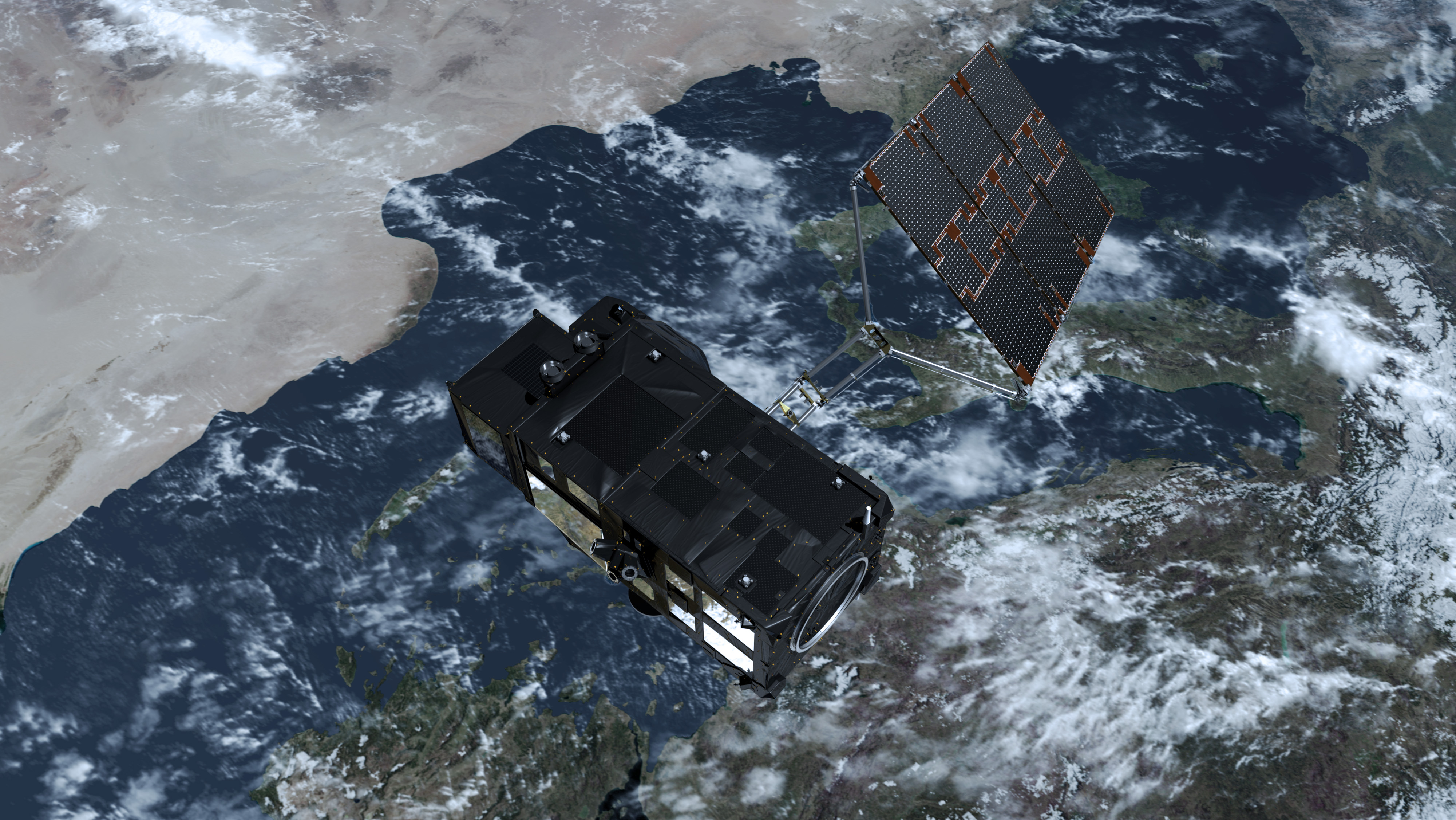 ESA Sentinel-3 satellite in orbit graphic